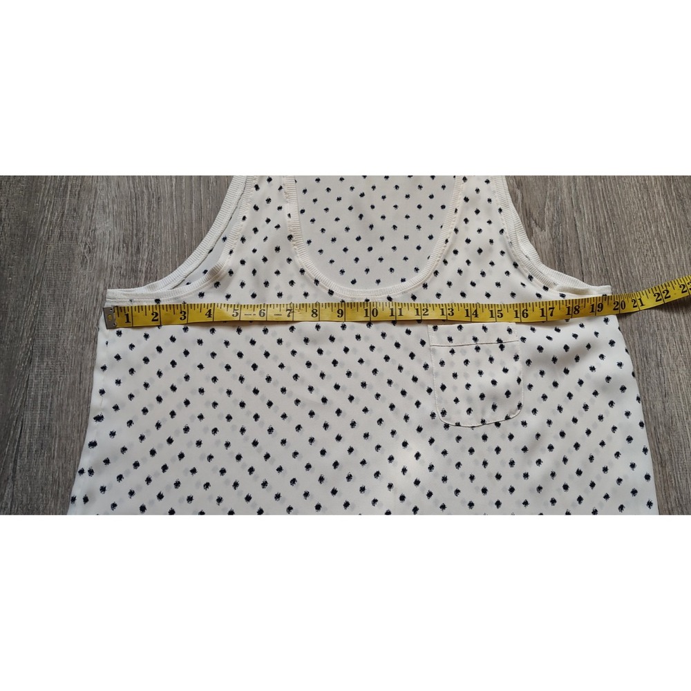 Ann Taylor LOFT Womens Medium Sleeveless Blouse Tank‎ Top All Over Polka Dot - Picture 6 of 8